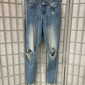 Rio Distressed Blue Women's Jeans, Size 3
